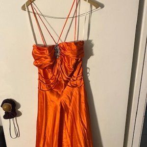 Orange Strappy Gown